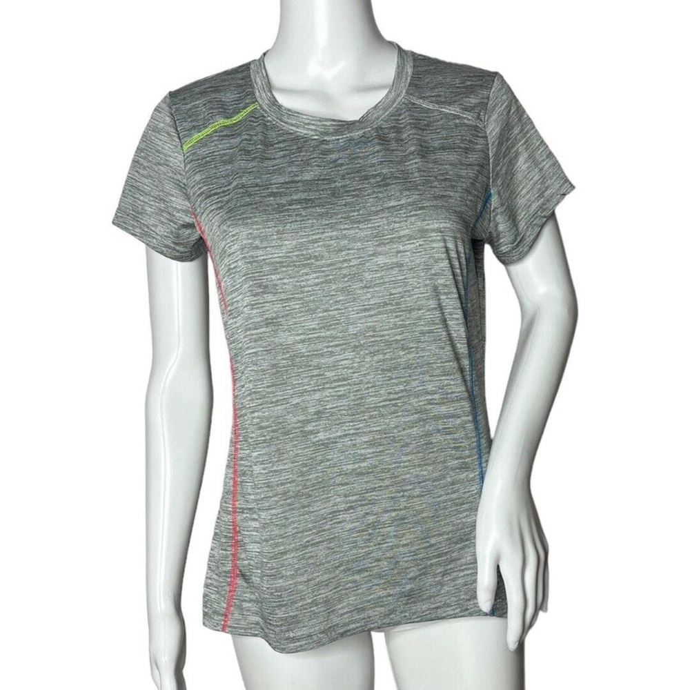 Zone Pro Grey Colorful Stitched Work-out Shirt